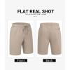 image:imageCOOFANDY Mens Casual Shorts Cotton Drawstring 9 inch Chino Shorts Stretch Elastic Waist Summer Beach Golf ShortsLight Khaki