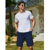 image:imageCOOFANDY Mens Casual Shorts Cotton Drawstring 9 inch Chino Shorts Stretch Elastic Waist Summer Beach Golf ShortsNavy Blue