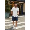 image:imageCOOFANDY Mens Casual Shorts Cotton Drawstring 9 inch Chino Shorts Stretch Elastic Waist Summer Beach Golf ShortsNavy Blue