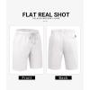 image:imageCOOFANDY Mens Casual Shorts Cotton Drawstring 9 inch Chino Shorts Stretch Elastic Waist Summer Beach Golf ShortsWhite