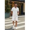 image:imageCOOFANDY Mens Casual Shorts Cotton Drawstring 9 inch Chino Shorts Stretch Elastic Waist Summer Beach Golf ShortsWhite