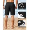 image:imageCOOFANDY Mens Casual Shorts Cotton Drawstring 9 inch Waffle Shorts Stretch Elastic Waist Summer Beach Lounge Sweat ShortsAblack