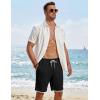 image:imageCOOFANDY Mens Casual Shorts Cotton Drawstring 9 inch Waffle Shorts Stretch Elastic Waist Summer Beach Lounge Sweat ShortsAblack