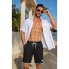 image:imageCOOFANDY Mens Casual Shorts Cotton Drawstring 9 inch Waffle Shorts Stretch Elastic Waist Summer Beach Lounge Sweat ShortsAblack