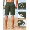image:imageCOOFANDY Mens Casual Shorts Cotton Drawstring 9 inch Waffle Shorts Stretch Elastic Waist Summer Beach Lounge Sweat ShortsArmy Green