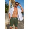 image:imageCOOFANDY Mens Casual Shorts Cotton Drawstring 9 inch Waffle Shorts Stretch Elastic Waist Summer Beach Lounge Sweat ShortsArmy Green