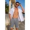 image:imageCOOFANDY Mens Casual Shorts Cotton Drawstring 9 inch Waffle Shorts Stretch Elastic Waist Summer Beach Lounge Sweat ShortsGrey
