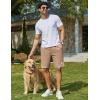 image:imageCOOFANDY Mens Casual Shorts Cotton Drawstring 9 inch Waffle Shorts Stretch Elastic Waist Summer Beach Lounge Sweat ShortsKhaki