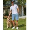 image:imageCOOFANDY Mens Casual Shorts Cotton Drawstring 9 inch Waffle Shorts Stretch Elastic Waist Summer Beach Lounge Sweat ShortsLight Blue