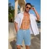 image:imageCOOFANDY Mens Casual Shorts Cotton Drawstring 9 inch Waffle Shorts Stretch Elastic Waist Summer Beach Lounge Sweat ShortsLight Blue