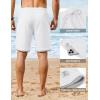 image:imageCOOFANDY Mens Casual Shorts Cotton Drawstring 9 inch Waffle Shorts Stretch Elastic Waist Summer Beach Lounge Sweat ShortsWhite