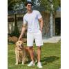 image:imageCOOFANDY Mens Casual Shorts Cotton Drawstring 9 inch Waffle Shorts Stretch Elastic Waist Summer Beach Lounge Sweat ShortsWhite