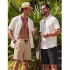image:imageCOOFANDY Mens Casual Shorts Cotton Drawstring Elastic Waist Lightweight Summer Beach Shorts with PocketsAblack