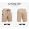 image:imageCOOFANDY Mens Casual Shorts Cotton Drawstring Elastic Waist Lightweight Summer Beach Shorts with PocketsBeige