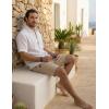 image:imageCOOFANDY Mens Casual Shorts Cotton Drawstring Elastic Waist Lightweight Summer Beach Shorts with PocketsBeige