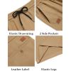 image:imageCOOFANDY Mens Casual Shorts Cotton Drawstring Elastic Waist Lightweight Summer Beach Shorts with PocketsDark Khaki