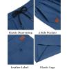 image:imageCOOFANDY Mens Casual Shorts Cotton Drawstring Elastic Waist Lightweight Summer Beach Shorts with PocketsDenim Blue