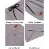 image:imageCOOFANDY Mens Casual Shorts Cotton Drawstring Elastic Waist Lightweight Summer Beach Shorts with PocketsLight Grey