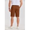 image:imageCOOFANDY Mens Casual Shorts Cotton Elastic Waist Drawstring Shorts Lightweight Summer Beach ShortsAbrown2