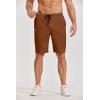 image:imageCOOFANDY Mens Casual Shorts Cotton Elastic Waist Drawstring Shorts Lightweight Summer Beach ShortsAbrown2