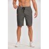 image:imageCOOFANDY Mens Casual Shorts Cotton Elastic Waist Drawstring Shorts Lightweight Summer Beach ShortsAdark Grey