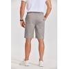 image:imageCOOFANDY Mens Casual Shorts Cotton Elastic Waist Drawstring Shorts Lightweight Summer Beach ShortsAlight Grey