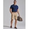 image:imageCOOFANDY Mens Casual Shorts Pleated Front 9 Linen Textured Dress ShortsKhaki