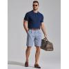 image:imageCOOFANDY Mens Casual Shorts Pleated Front 9 Linen Textured Dress ShortsLight Blue