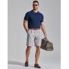 image:imageCOOFANDY Mens Casual Shorts Pleated Front 9 Linen Textured Dress ShortsLight Grey