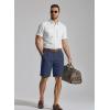 image:imageCOOFANDY Mens Casual Shorts Pleated Front 9 Linen Textured Dress ShortsNavy