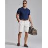 image:imageCOOFANDY Mens Casual Shorts Pleated Front 9 Linen Textured Dress ShortsWhite