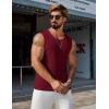 image:imageCOOFANDY Mens Casual Tank Tops 2 Pack Waffle Knit Sleeveless Shirt Breathable Tank Shirts Summer Muscle TeeWine Red