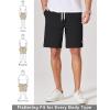 image:imageCOOFANDY Mens Cotton Chino Shorts 9 Inch Casual Shorts Elastic Waist Drawstring Summer Beach Shorts with PocketsBlack