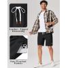 image:imageCOOFANDY Mens Cotton Chino Shorts 9 Inch Casual Shorts Elastic Waist Drawstring Summer Beach Shorts with PocketsBlack