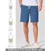 image:imageCOOFANDY Mens Cotton Chino Shorts 9 Inch Casual Shorts Elastic Waist Drawstring Summer Beach Shorts with PocketsBlue