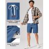 image:imageCOOFANDY Mens Cotton Chino Shorts 9 Inch Casual Shorts Elastic Waist Drawstring Summer Beach Shorts with PocketsBlue