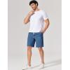 image:imageCOOFANDY Mens Cotton Chino Shorts 9 Inch Casual Shorts Elastic Waist Drawstring Summer Beach Shorts with PocketsBlue