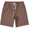 image:imageCOOFANDY Mens Cotton Chino Shorts 9 Inch Casual Shorts Elastic Waist Drawstring Summer Beach Shorts with PocketsBrown