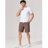 image:imageCOOFANDY Mens Cotton Chino Shorts 9 Inch Casual Shorts Elastic Waist Drawstring Summer Beach Shorts with PocketsBrown