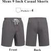 image:imageCOOFANDY Mens Cotton Chino Shorts 9 Inch Casual Shorts Elastic Waist Drawstring Summer Beach Shorts with PocketsDark Gray