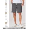 image:imageCOOFANDY Mens Cotton Chino Shorts 9 Inch Casual Shorts Elastic Waist Drawstring Summer Beach Shorts with PocketsDark Gray