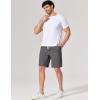 image:imageCOOFANDY Mens Cotton Chino Shorts 9 Inch Casual Shorts Elastic Waist Drawstring Summer Beach Shorts with PocketsDark Gray