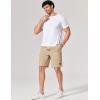 image:imageCOOFANDY Mens Cotton Chino Shorts 9 Inch Casual Shorts Elastic Waist Drawstring Summer Beach Shorts with PocketsKhaki