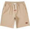 image:imageCOOFANDY Mens Cotton Chino Shorts 9 Inch Casual Shorts Elastic Waist Drawstring Summer Beach Shorts with PocketsKhaki