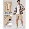 image:imageCOOFANDY Mens Cotton Chino Shorts 9 Inch Casual Shorts Elastic Waist Drawstring Summer Beach Shorts with PocketsKhaki