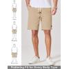 image:imageCOOFANDY Mens Cotton Chino Shorts 9 Inch Casual Shorts Elastic Waist Drawstring Summer Beach Shorts with PocketsKhaki
