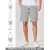 image:imageCOOFANDY Mens Cotton Chino Shorts 9 Inch Casual Shorts Elastic Waist Drawstring Summer Beach Shorts with PocketsLight Gray