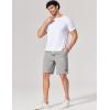 image:imageCOOFANDY Mens Cotton Chino Shorts 9 Inch Casual Shorts Elastic Waist Drawstring Summer Beach Shorts with PocketsLight Gray