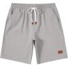 image:imageCOOFANDY Mens Cotton Chino Shorts 9 Inch Casual Shorts Elastic Waist Drawstring Summer Beach Shorts with PocketsLight Gray
