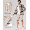 image:imageCOOFANDY Mens Cotton Chino Shorts 9 Inch Casual Shorts Elastic Waist Drawstring Summer Beach Shorts with PocketsLight Khaki